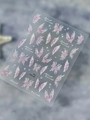 Pink laser butterfly nail stickers with YT6143 holographic design for DIY manicure - Plain Surface Jelly (YT6143Pro) Pink