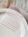 Delicate light pink 3D embossed bow nail stickers with pearlescent finish, model YT7161 - Pink Embossed Style (YT7161)