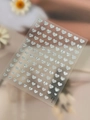Elegant silver metallic heart nail stickers with various artistic heart patterns - Hot Stamping Silver YT7043Pro