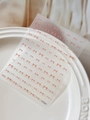 Stickers nail art nœuds embossés en or rose variante YT7167 sur une assiette blanche - Style Relief Chair (YT7167)
