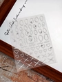 3D metallic silver nail stickers featuring heart and geometric ring patterns on white background - Silver Hearts Waves And Stars With Pearls (YT6363Si S)
