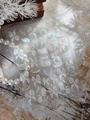 Detail of 3D aurora bowknot nail art stickers with pearls and butterfly patterns - Shell Light White Butterfly Bowknot (YT6404Pro)