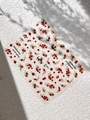 Jelly Lychee Nagelsticker YT6153 mit realistischen Beeren und Blättern im China-Stil - Geprägtes Gelee (YT6153Gd)