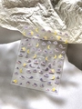 Detailed macro of YT4628 dreamy sky nail stickers with clouds, moon and star patterns - Holographic Purple Dreamy Sky (YT4628)