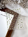 Laser silver and blue butterfly nail art sticker with holographic finish style YT6604Pro - Silver Laser YT6604Pro
