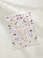 Adesivi per unghie laser argento con cani cartoni animati Corgi e Husky per manicure DIY - Laser Argento (YT6211Ls)