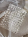 Autocollants nail art nœud blanc 3D avec rubans, modèle YT7407, décorations minimalistes - Nœud 3D Blanc Gaufré (YT7407)