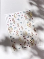 Detail von Gold-Schmetterling Nagelstickern mit Blumenmustern und China-Fensterrahmen - Heißprägen YT6277Me