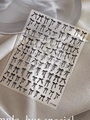 Autocollants à ongles nœuds noirs minimalistes YT7409 sur fond transparent pour DIY - Nœud 3D Noir Gaufré (YT7409)