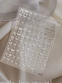 Autocollants nail art nœuds argentés avec design de ruban métallique 3D en relief - Nœud Brillant Argent Marquage à Chaud (YT7411Si)