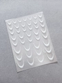 Macro detail van French manicure gidsen voor DIY nagelkunst ontwerp model YT4010 - Vlak YT4010Pm