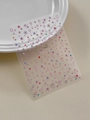 Macro detail of YT6416 Starlit Sky nail art stickers with colorful star patterns - Colorful Laser Style (YT6416Mc)