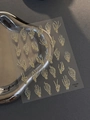 Detail of gold skeleton hand nail stickers for Halloween with metallic embossed texture - Gold Stamping Style (YT6394Me) / Gold