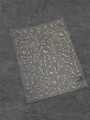 Primer plano de pegatinas doradas para uñas con constelaciones del zodiaco y estrellas - Constelación Estampado en Oro (YT3812Me)