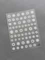Detalle de pegatinas de estrellas para uñas con efecto halo en film transparente YT6106 - Estilo Plano (YT6106Pm)