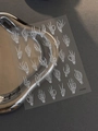 White skeleton hand nail stickers with various bone gestures for Halloween nail art decor - Embossed Style (YT6392白色) / White