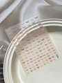 Colorful macaron bow embossed nail art stickers on sheet model YT6242 for manicure - Macaron Color / Relief YT6242