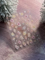 Detaillierte Weihnachts-Nagelaufkleber mit Schneeflocken, Geschenken und festlichen Motiven - Weihnachtseis Stil (YT6539Pro)