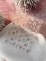 Funkelnde Weihnachts-Nagelsticker mit Schneemann und Baum-Motiven in Gold-Optik - Weihnachtsthemen-Elemente Stil (YT6540Pro)
