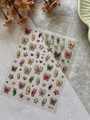 Detail of colorful butterfly and heart embossed nail art stickers with YT6733 code - Relief Butterfly Style (YT6733)