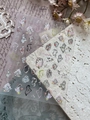 Detailed Christmas nail art stickers featuring surreal melting clocks and festive patterns - Silver Foil YT6543Si