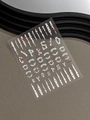 5D embossed Halloween nail sticker YT6769 featuring white skeletons and blood drips - White Embossed (YT6769)