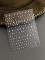 Minimalist pink and blue star nail art sticker YT5766 on a vintage tray display - Pink & Blue Star Flat Style (YT5766Pm)
