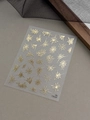 Golden spider web nail art sticker YT6566 for Halloween manicure decoration - Hot Stamping Gold Spider Web (YT6566Me)