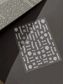 3D Halloween nail stickers with white skull and bone patterns on transparent base - Jelly Style (YT6761Gd) / White