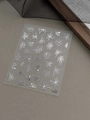 Silver embossed 3D spider web nail stickers with rhinestones style YT6568 - Diamond Silver Spider Web (YT6568SiS)