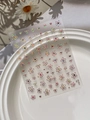 Holographic floral nail stickers with heart and bow patterns model YT6738 - Holographic Rainbow Film (YT6738Mc)