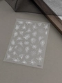 White spider web embossed nail sticker YT6564 for Halloween minimalist nail art decoration - Embossed White Spider Web (YT6564)