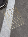 Golden bat halloween nail stickers with metallic texture for dark style nail art - Gold Bat (YT6619Me)