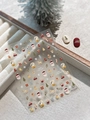 Macro shot of 3D Christmas nail stickers with Santa and snowflake motifs YT6702Gd - Jelly YT6702Gd