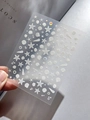 3D seashell and starfish nail art stickers with iridescent finish on YT5963 sheets - Shell Luster (YT5963Te)