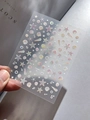 Holographic seashell and starfish nail art stickers in iridescent laser design YT5987 - Shell Luster (YT5987Te)