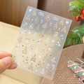 Christmas nail art stickers YT4247 with gold foil deer and snowflake festive designs - Embossed Gold YT4247