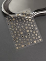 Golden heart nail art stickers featuring vintage embossed and checkered patterns YT6712 - Gold Heart Style (YT6712Me)