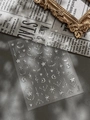 Silver vintage moon and star nail art stickers with celestial bohemian patterns on sheet - Silver Stamping Star Moon Style (YT6820Si)