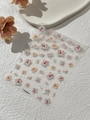 5D embossed floral nail art stickers with pastel 3D flower designs for manicure, style YT5646 - Embossed Jelly Style (YT5646Pro)