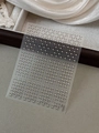 Minimalist gold-beaded black lattice nail art stickers model YT6007 for luxury manicure - Black Gold Grid Style (YT6007)