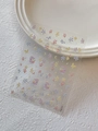 Adesivo per unghie a rilievo con stelle, lune, fiori pastello e farfalle stile Y16731 - Rilievo YT6731 Corto
