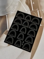 Minimalist French style nail art stickers in model YT 101 with gold and white arches - French YT101