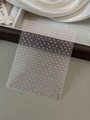 Sticker à ongles rouge avec motif à carreaux et perles argentées, modèle YT6015 - Style Grille Argent Rouge (YT6015)