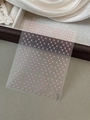Stickers ongles YT6016 à carreaux rose et argent avec motif losange de luxe - Style Grille Argent Rose (YT6016)