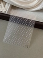 Stickers nail art à grille lavande minimalistes avec petites billes argentées YT6018 - Style Grille Argent Violet (YT6018)