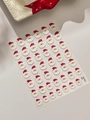 Adesivi per unghie Babbo Natale 3D in rilievo nei classici colori rosso e bianco - Stile Babbo Natale (YT6701Gd)