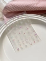 Relief heart nail stickers in multiple colors including pink and gold, model YT6507 - 3D Relief Colorful Heart Style (YT6501)