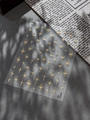 Pegatinas de uñas doradas autoadhesivas con motivos de estrellas y rombos YT6833 - Estilo Estrella Estampado Caliente (YT6833Me) / Dorado