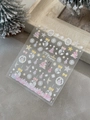 Détails d'autocollants 5D de Noël pour ongles avec flocons blancs et sapins roses embossés - Style Rose YT6526